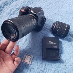 128GB Nikon Camera Bluetooth wifi Works on phones as well... Is 2020 Model D3500 Great Features. Bought it 2025 still brand new $600! Or Cash & trade 