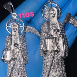 Santa Muerte Pendants , Silver 925🇲🇽✅ Price Description