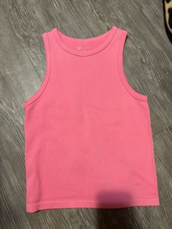 Neon Pink Ribbed Seamless Tank