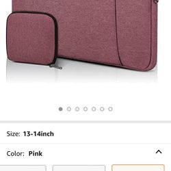 【BRAND NEW】Laptop Case 13-14 Inch Laptop Sleeve 360° Protective Laptop Bag - Pink