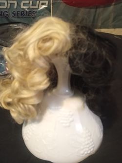 Curly Two-Tone Blonde and Brown Wig