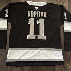 New Anze Kopitar Black Fanatics CCM LA Los Angeles Kings Black & White Jersey #11 Captain Vintage Logo And New Logo// All Sizes 
