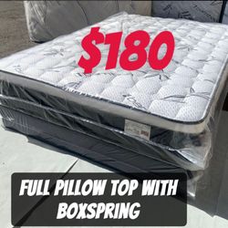 Brand New Full Pillow Top Mattress Set / All Sizes Available 