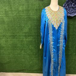 Indian Embroidered Multicolor Dress Fits Like A Medium 