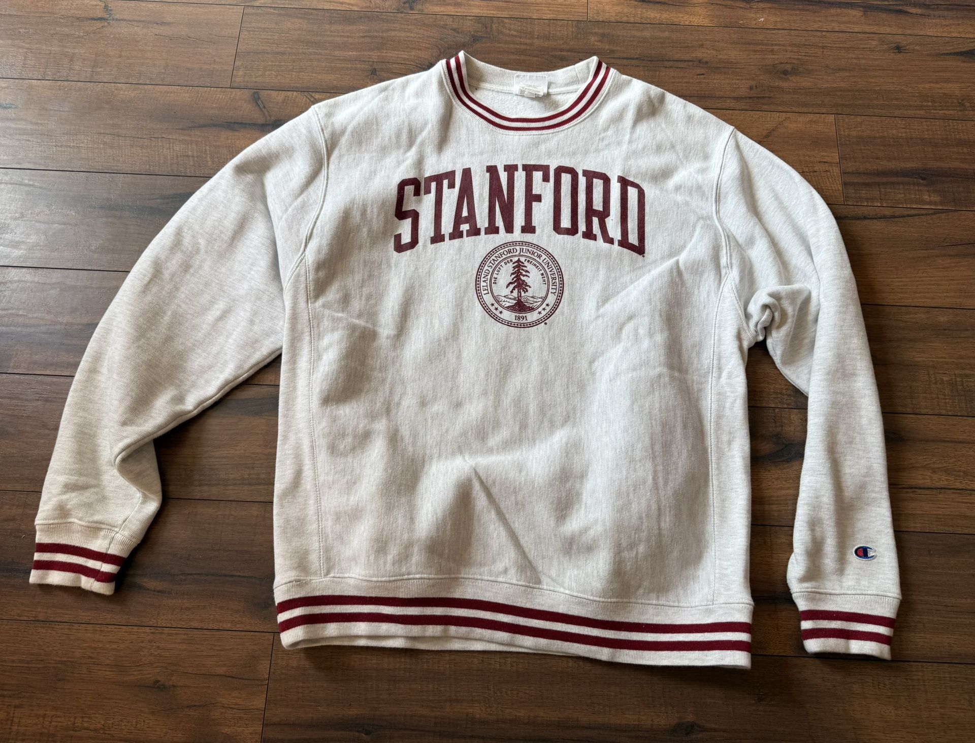 Vintage 90s Champion Reverse Weave Sweatshirt Stanford University Adult LARGE