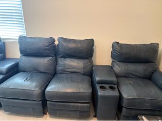 Navy Blue Theatre style chairs