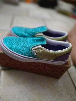 Multi color glitter Vans size 6.5 mens/8 womens