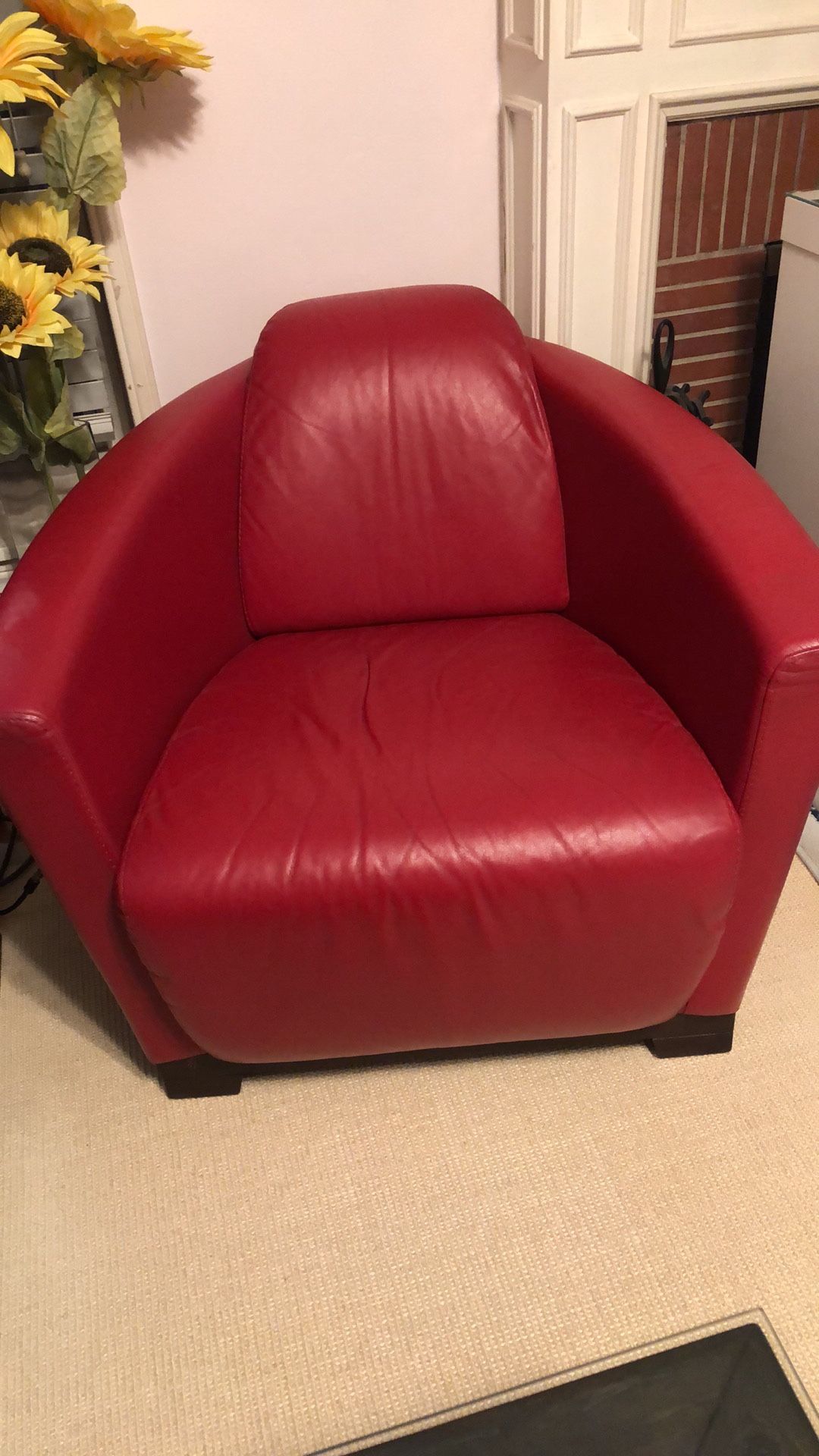 Calia Red Fiber Couch