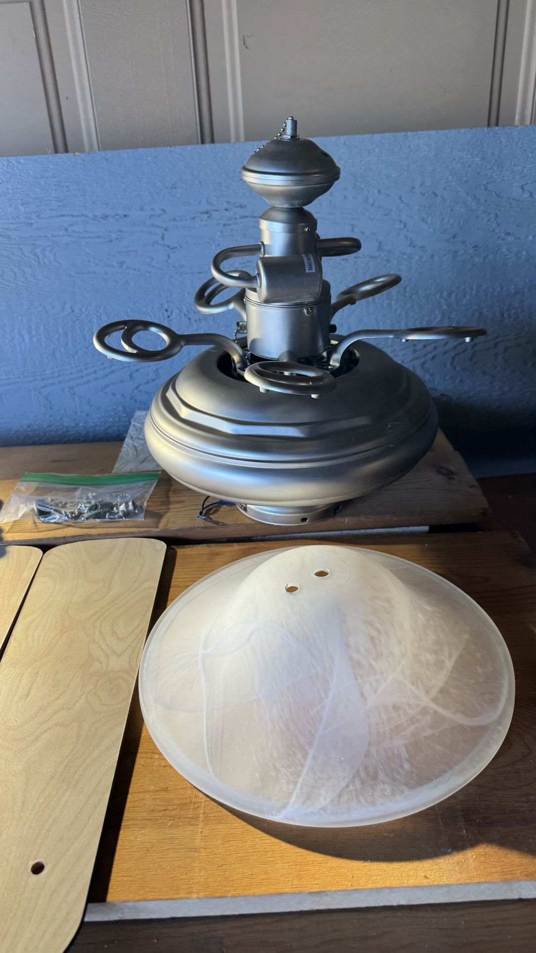 Retro Ceiling Light And Fan