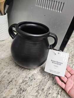 Better Homes & Gardens Black Ceramic Vase