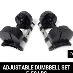 Ajustable Dumbbells 5-50lb Each (x2 Pieces)