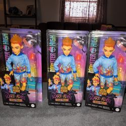New 3 Monster High Scare-Advise Island Heath Burns Doll And Accessories 