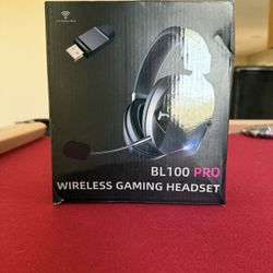 BL100Pro Wireless Gaming Headset w/ Detachable Mic &Noise Cancelling.For PS & PC