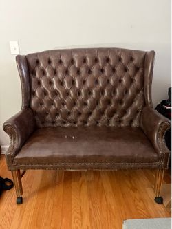 Leather multi person chair