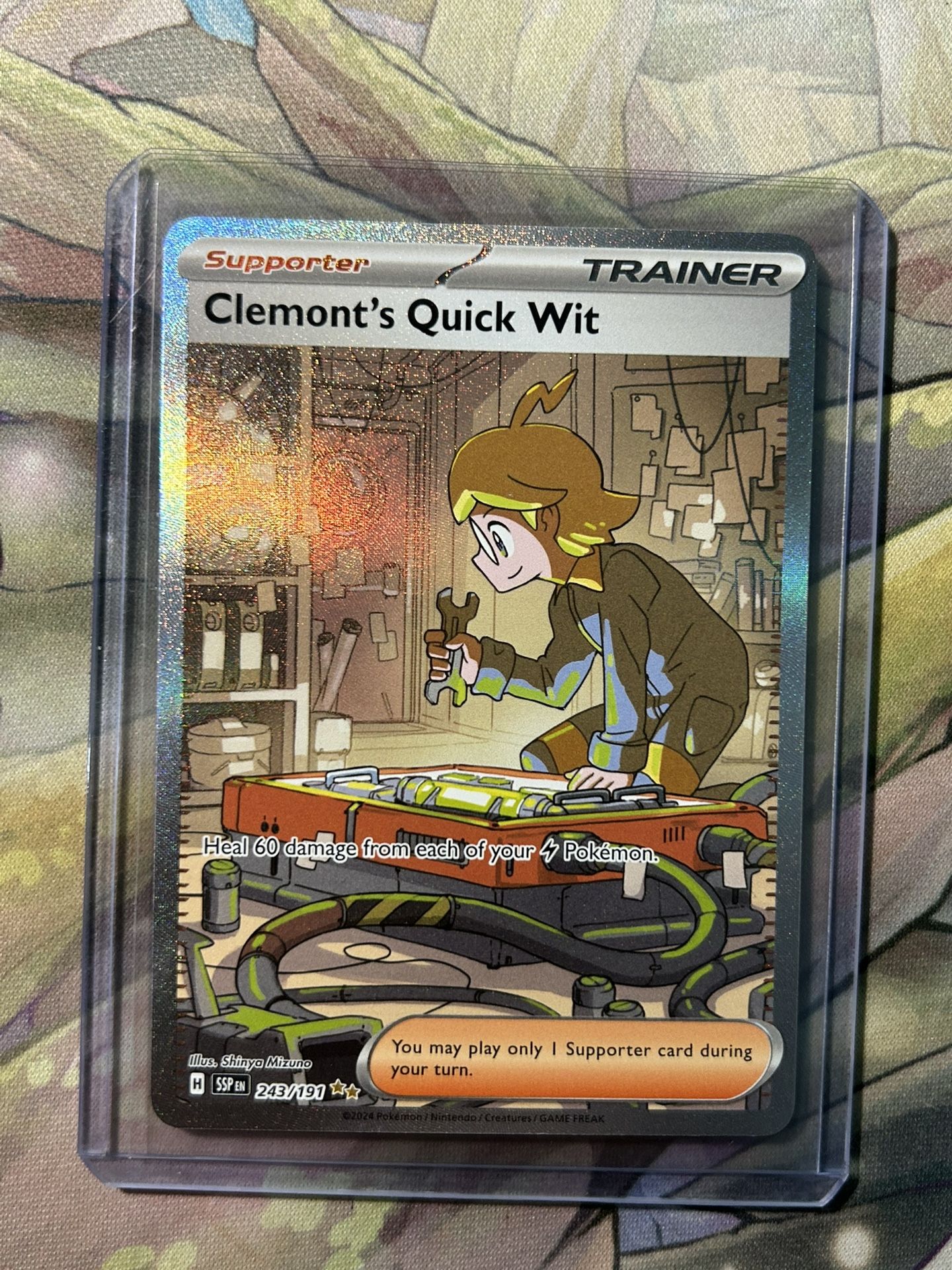 Pokemon Clemont’s Quick Wit SIR 243/191 Surging Sparks