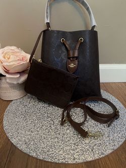 Brown Bucket Handbag
