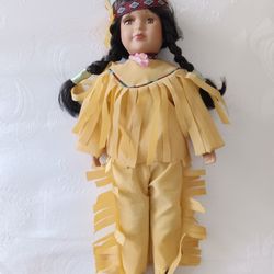 Native American Porcelain Doll