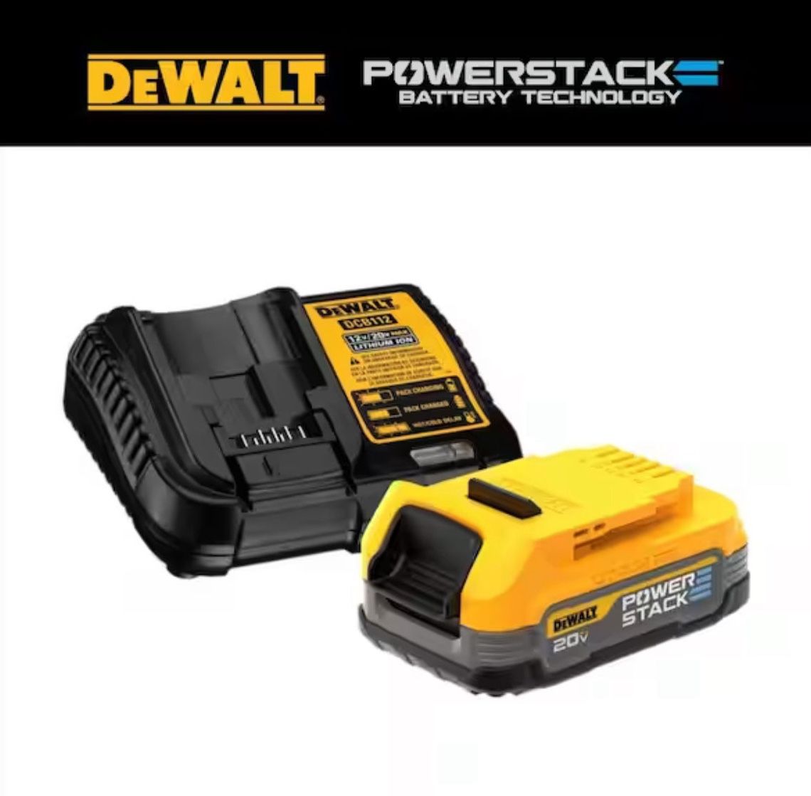 DEWALT 20VMAX* Starter Kit POWERSTACK™ Battery&ChargerDCBP034C#4425