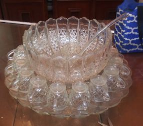 Crystal punch bowl