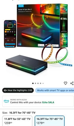 Govee AI Sinc box 2 with blacklight for 75"-85" tvs