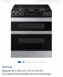 Samsung Bespoke Double Oven Dual Fuel Range