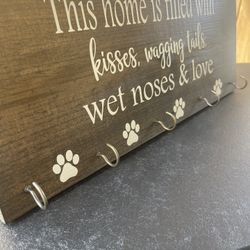 Custom Dog Leash Harness Holder With Hooks