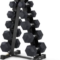 Inspire Dumbbells On A Rack 