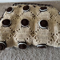 Handmade Oreo Crochet Blanket 