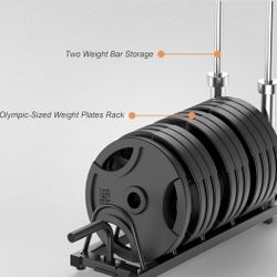 Sunshine weight plate and bar rack