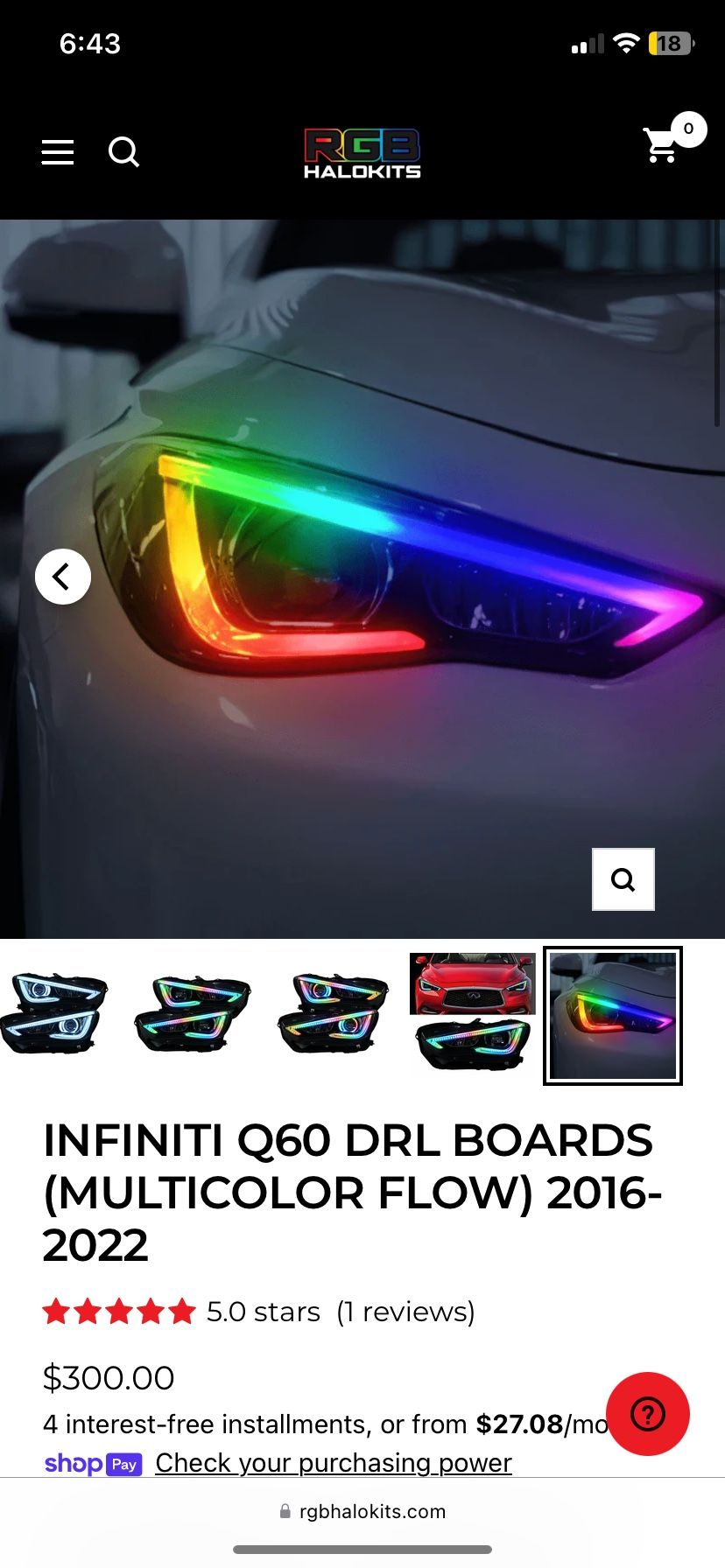 need a LH Driver side q60 Non Afs Headlight