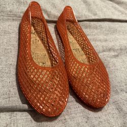 Nicole Miller Jelly Style Flats - Orange