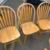 Solid Wood Dining Table w/ 6 Chairs & 2 Leafs. Thumbnail
