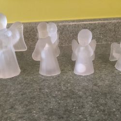Glass Angel Candle Holders 