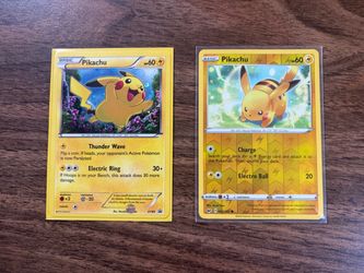 Pikachu Holo and Pikachu Reverse Holo