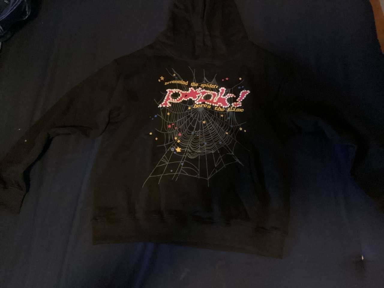 sp5der hoodie black size L