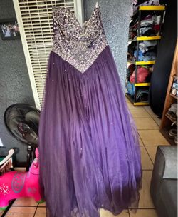 Plum quinceañera dress