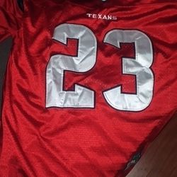 Vintage Houston Texans 23 Foster Reebok Battle Red Jersey