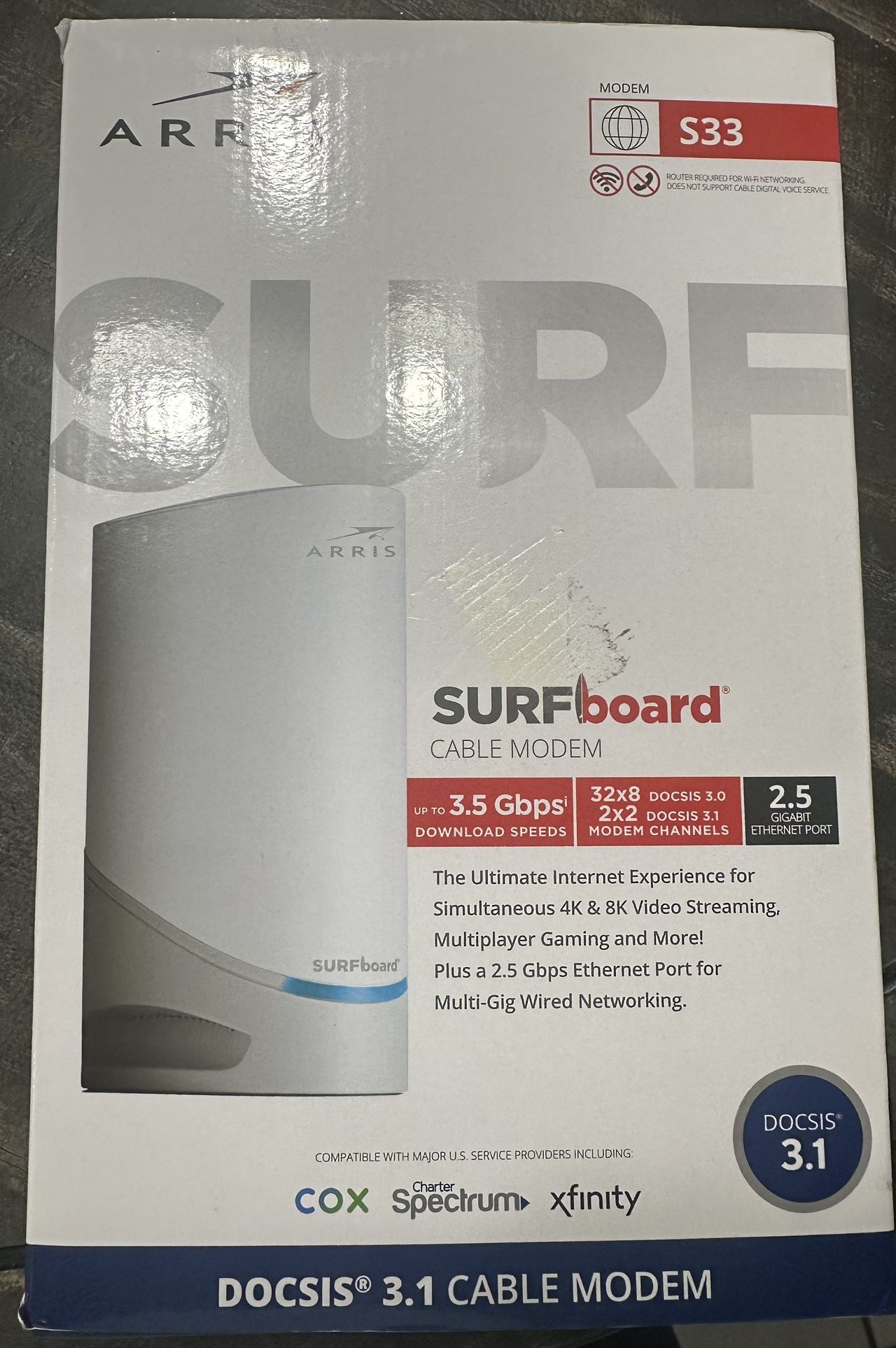 Arris Surfboard Cable Modem S33 New!