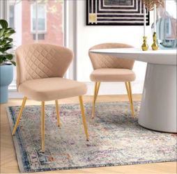 Pink and gold chairs
