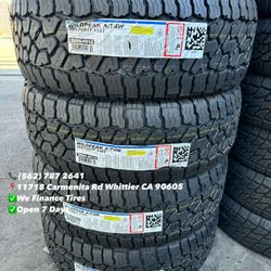 285/70R17 Falken Wildpeak AT4W New Set of Tires Installed and Balanced Set de Llantas Nuevas Instaladas y Balanceadas