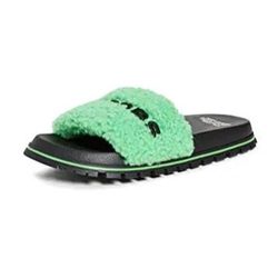 MARC JACOBS Green Teddy Slides size 6
