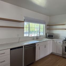 4 Oak Color Floating Shelves