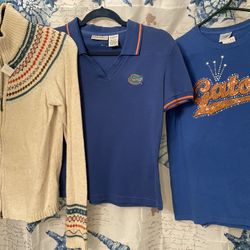 Florida Gators And Columbia Size Small Ladies Three Tops