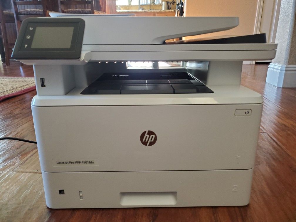 HP LaserJet Pro MFP 4101fdw Wireless Black & White All-in-One Laser Printer, Scanner, Copier, Fax, Best-for-Office (2Z619F)