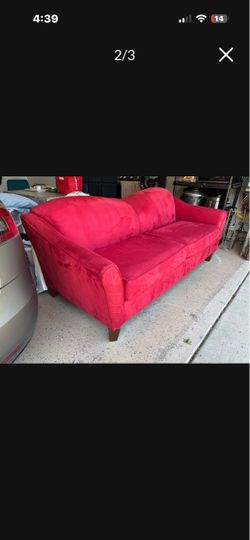 Modern Red Velvet Sofa