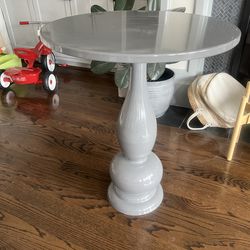 Gray High Gloss Entry Table