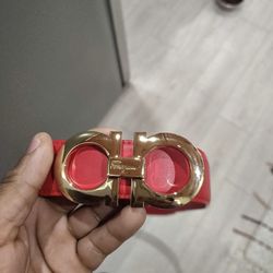 Ferragamo Belt Red