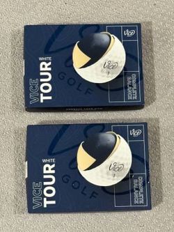 NEW in Box GOLF BALLS White VICE TOUR Dozen