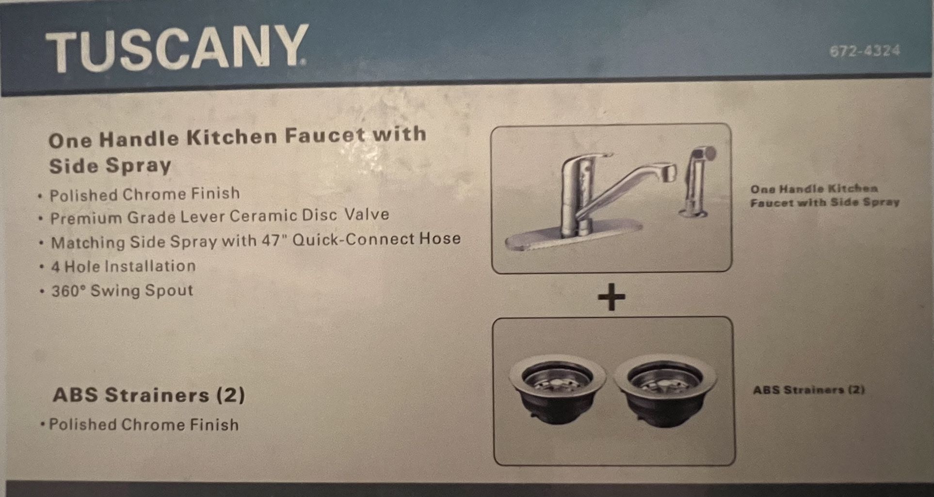 TUSCANY. One Handle Kitchen Faucet with Side Spray
