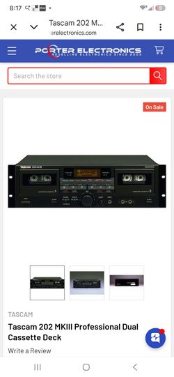 TASCAM 202 MK III PROFESSIONAL DOUBLE CASSETTE DECK